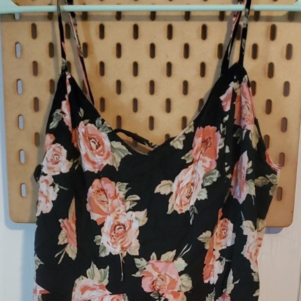 Black flower dress